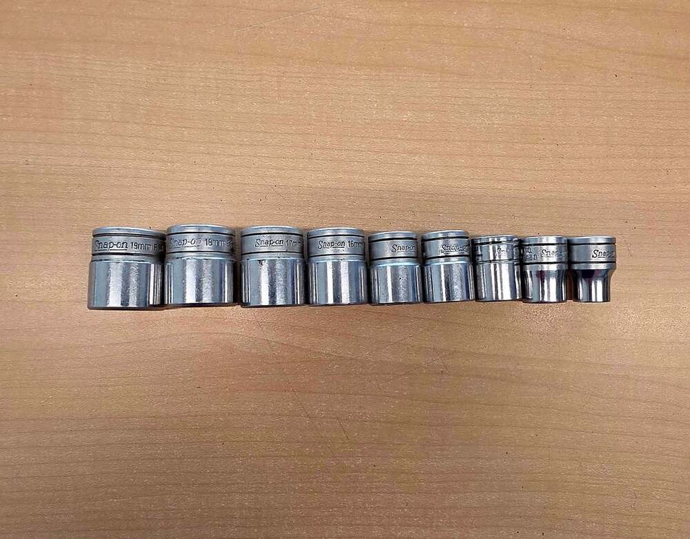 Snap-On Socket Set 9 Piece Shallow Drive Chrome